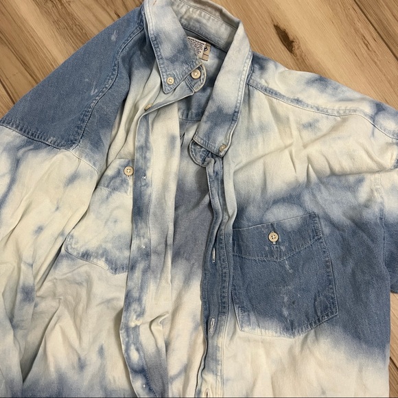 Urban Outfitters Renewal Distressed Denim Shirt - Picture 4 of 7